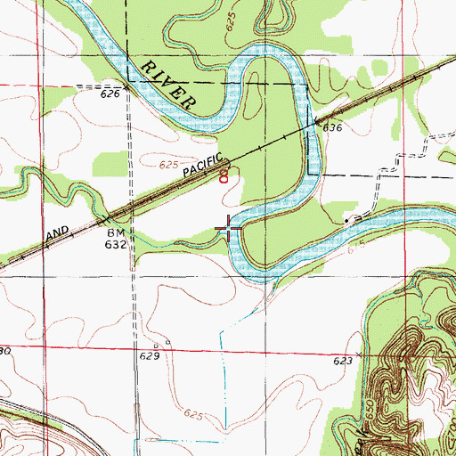Topographic Map of Richland Creek, IA