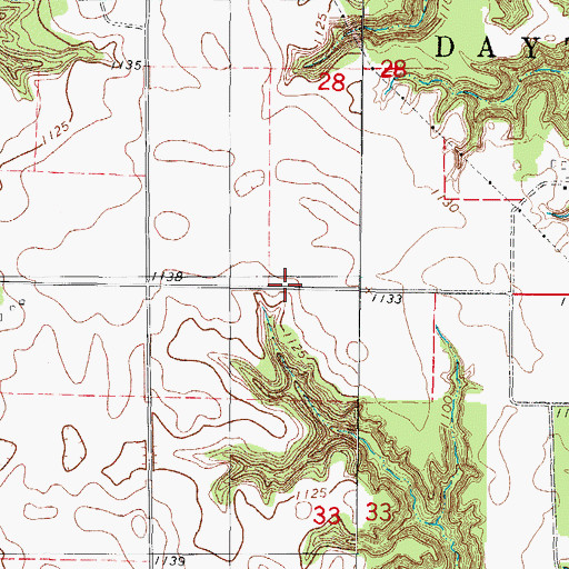 Topographic Map of Ritchie School, IA