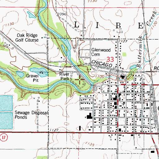 Topographic Map of River Park, IA