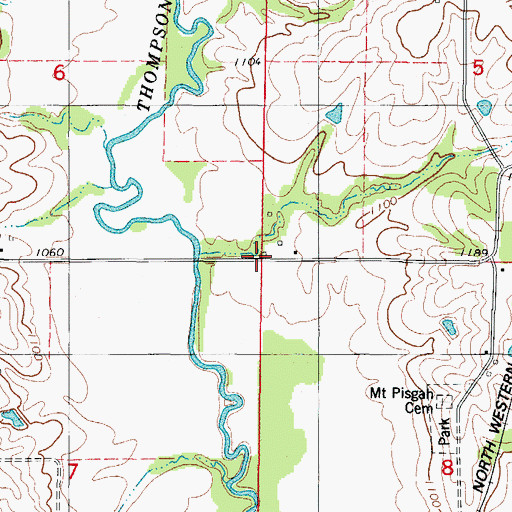 Topographic Map of Riverdale School, IA