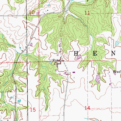Topographic Map of Robb Cemetery, IA