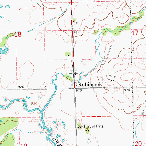 Topographic Map of Robinson, IA