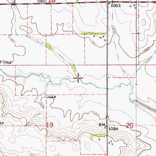 Topographic Map of Rock Creek, IA