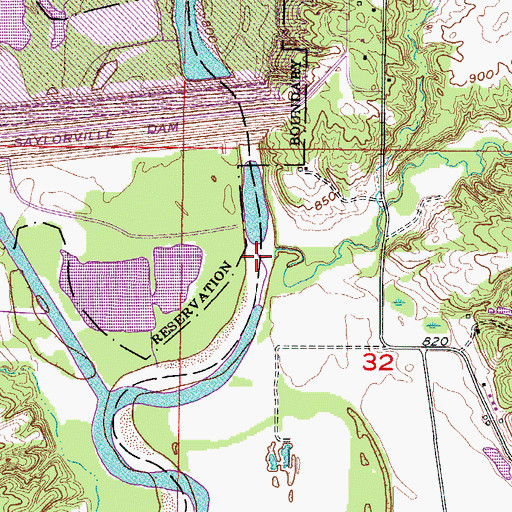 Topographic Map of Rock Creek, IA