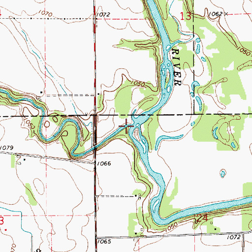 Topographic Map of Rock Creek, IA