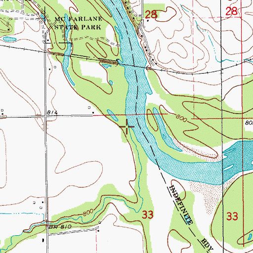 Topographic Map of Rock Creek, IA