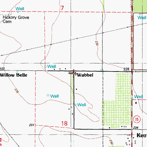 Topographic Map of Banes Chapel, AR