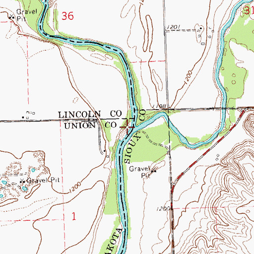 Topographic Map of Rock River, IA