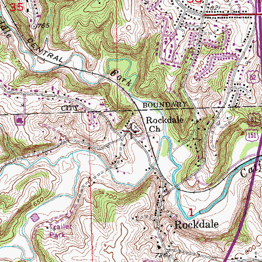 Topographic Map of Rockdale Church, IA