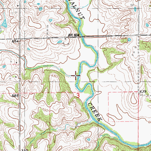 Topographic Map of Rocky Branch, IA