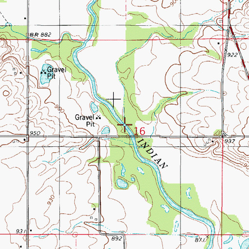 Topographic Map of Rupple Creek, IA