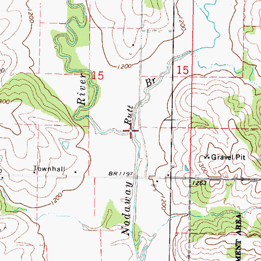 Topographic Map of Rutt Branch, IA