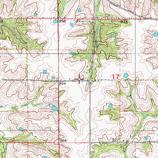 Topographic Map of Ryan School, IA