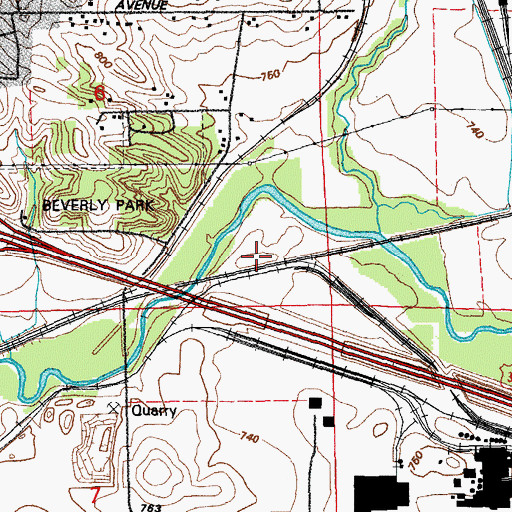 Topographic Map of Sac and Fox Indian Trail Park, IA