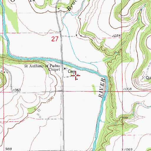 Topographic Map of Saint Anthony of Padua Church, IA