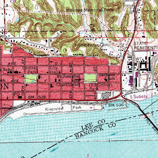 Topographic Map of Aquinas East Primary School, IA