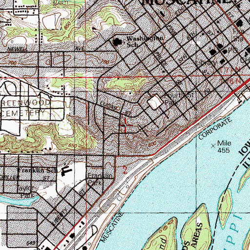 Topographic Map of Saint Marys Church, IA
