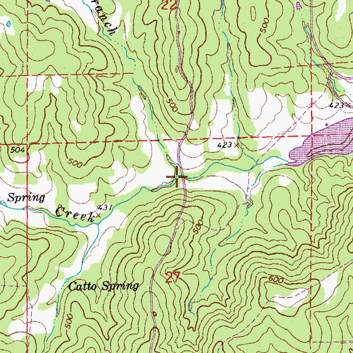 Topographic Map of Barum Branch, AR