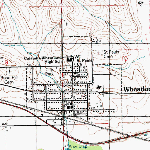 Topographic Map of Saint Pauls Church, IA