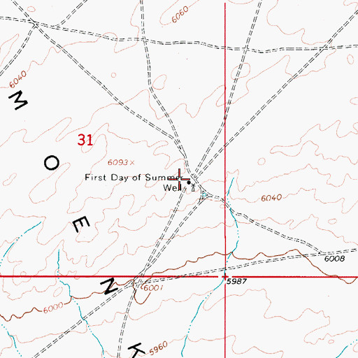 Topographic Map of First Day of Summer Well, AZ