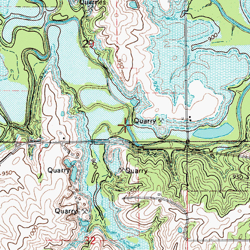 Topographic Map of Sandy Branch, IA