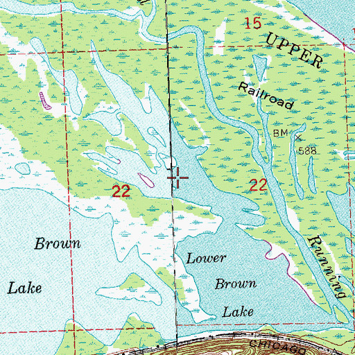 Topographic Map of Scarborough Lake, IA
