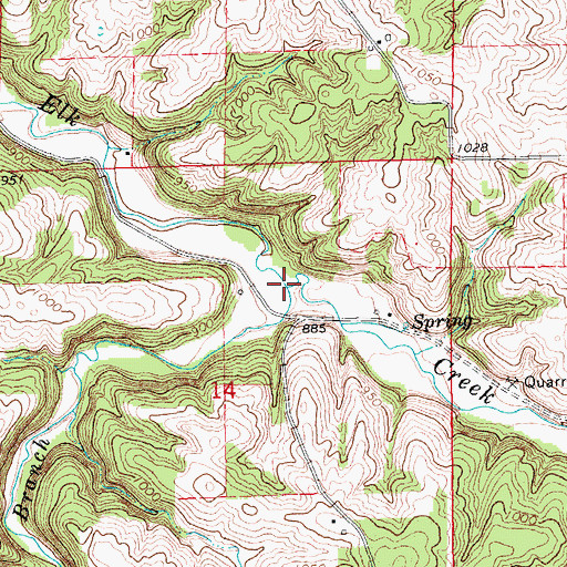Topographic Map of Schechtman Branch, IA