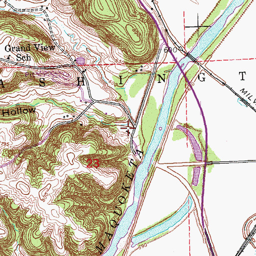 Topographic Map of Schlect Hollow, IA