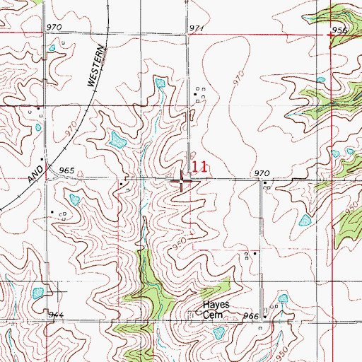 Topographic Map of Selection, IA