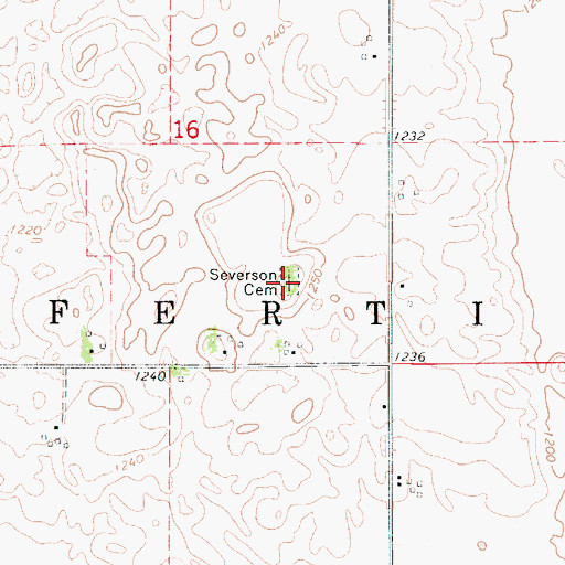 Topographic Map of Chapel Hill Cemetery, IA