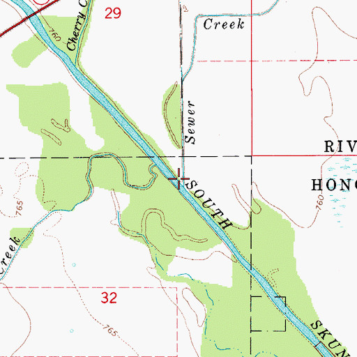 Topographic Map of Cardinal Creek, IA