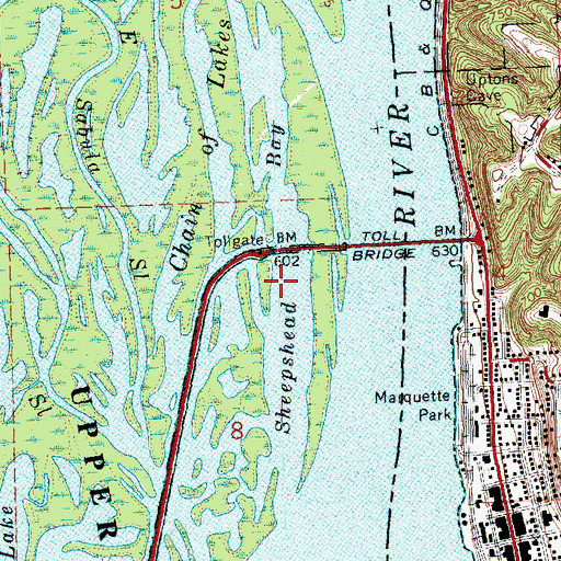 Topographic Map of Sheepshead Bay, IA