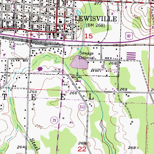 Topographic Map of Battle Creek, AR
