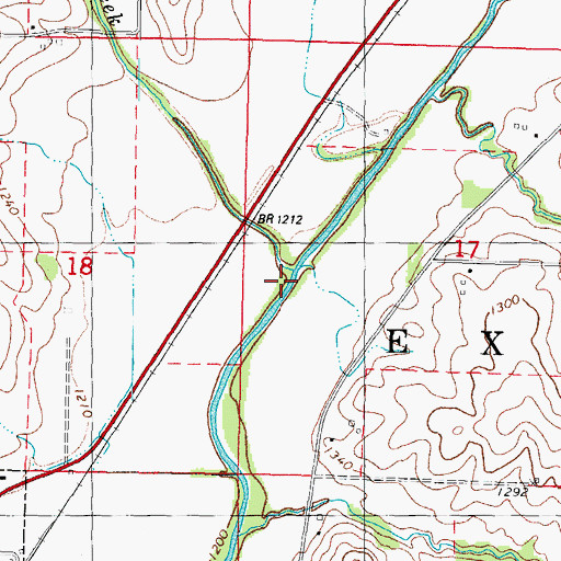 Topographic Map of Sifford Creek, IA