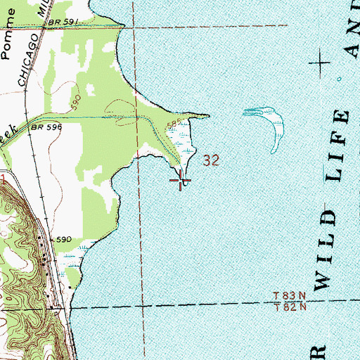 Topographic Map of Silver Creek, IA