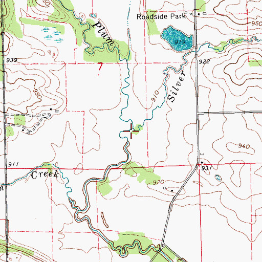 Topographic Map of Silver Creek, IA
