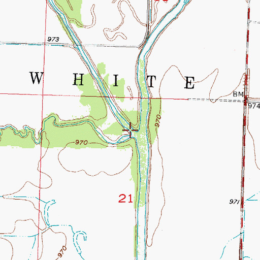 Topographic Map of Silver Creek, IA