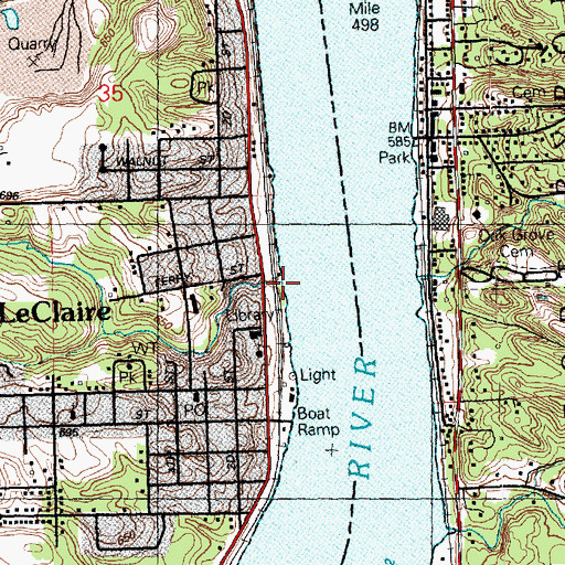Topographic Map of Silver Creek, IA