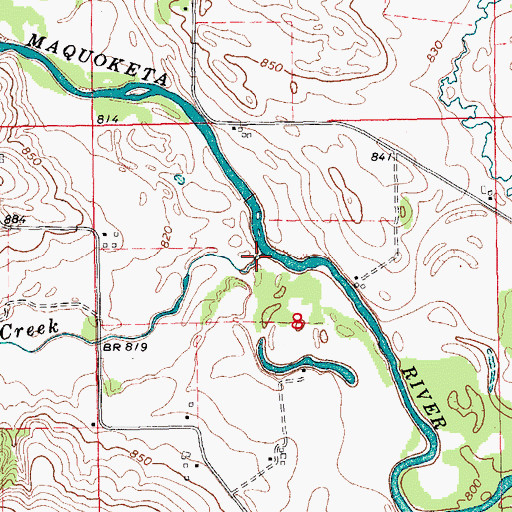 Topographic Map of Silver Creek, IA
