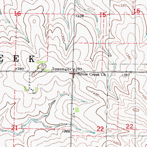Topographic Map of Silver Creek Church, IA