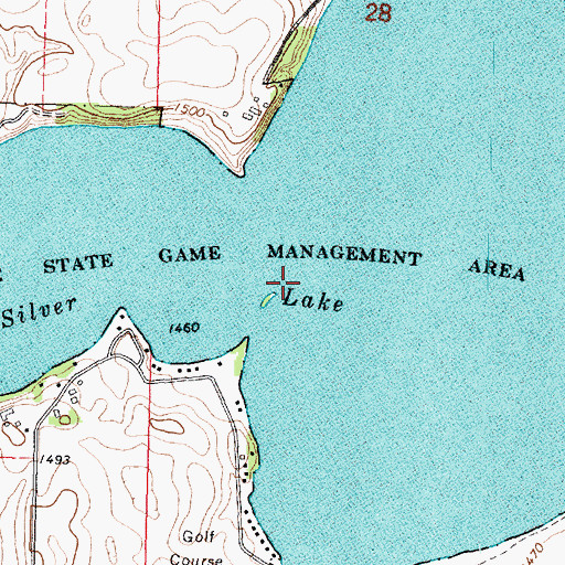 Topographic Map of Silver Lake, IA