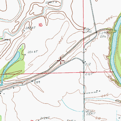 Topographic Map of Bay Ferry Church, AR
