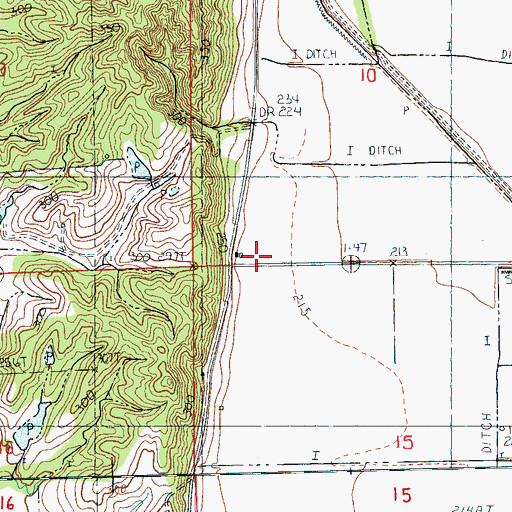 Topographic Map of Bay Road Church, AR