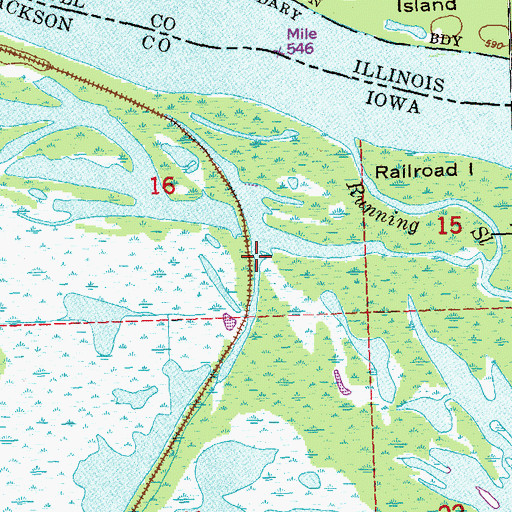 Topographic Map of Smith Creek, IA