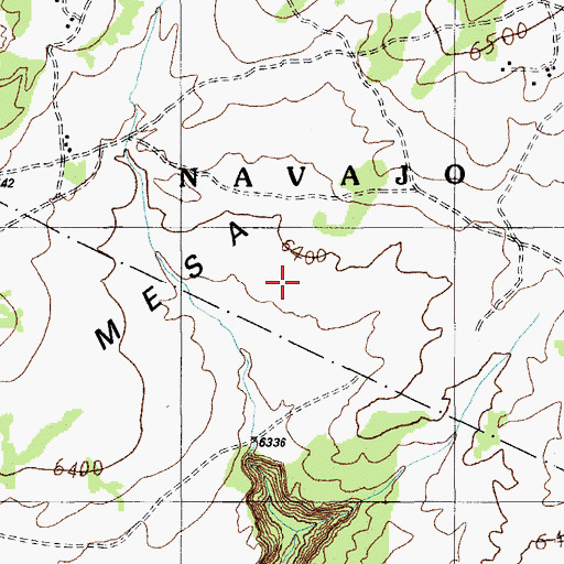 Topographic Map of First Mesa, AZ