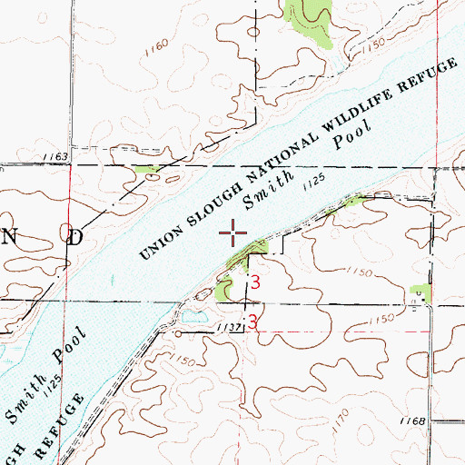 Topographic Map of Smith Pool, IA