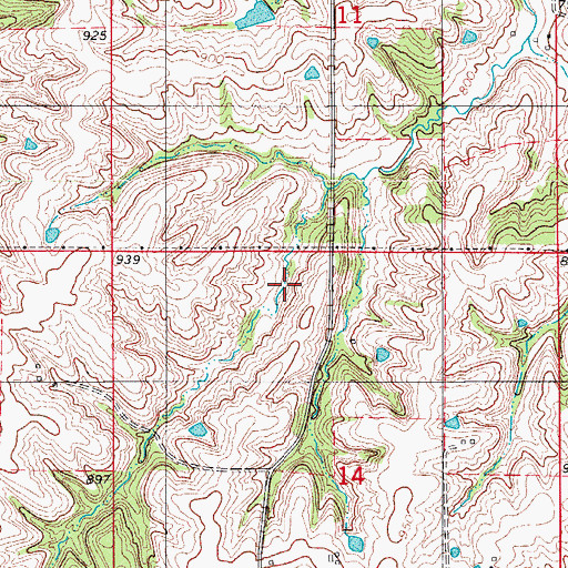 Topographic Map of Smoky Hollow Mine, IA
