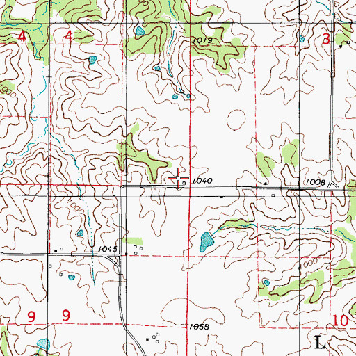 Topographic Map of Snyder School, IA