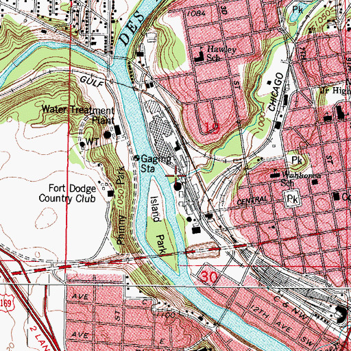 Topographic Map of Soldier Creek, IA
