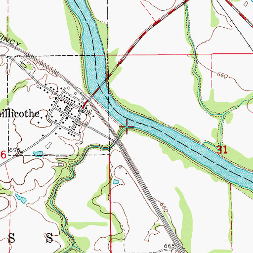 Topographic Map of South Avery Creek, IA
